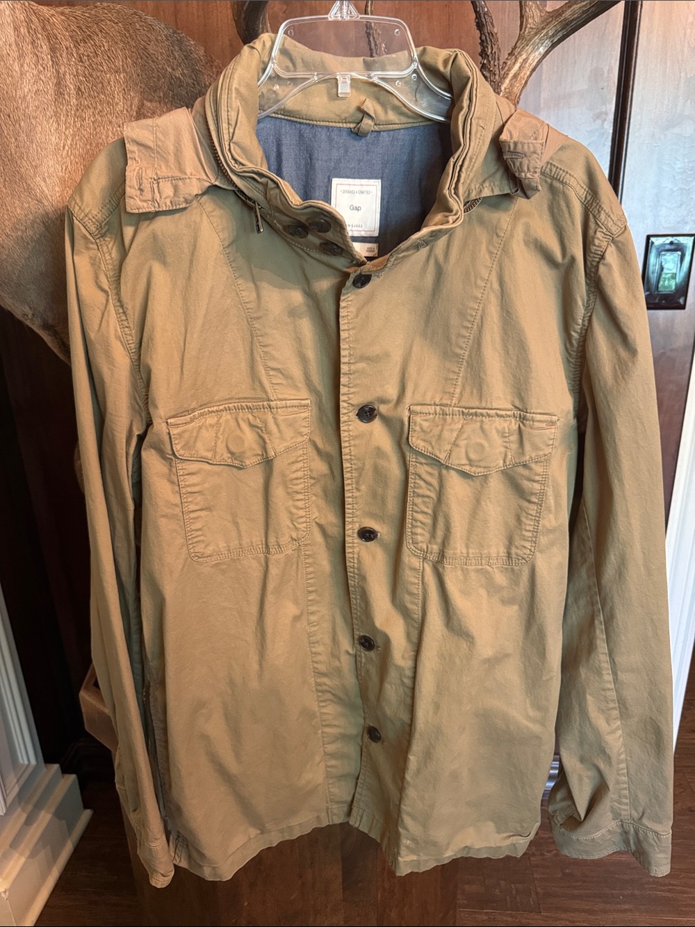 GAP Men's Tan Military Field Jacket Sz XL